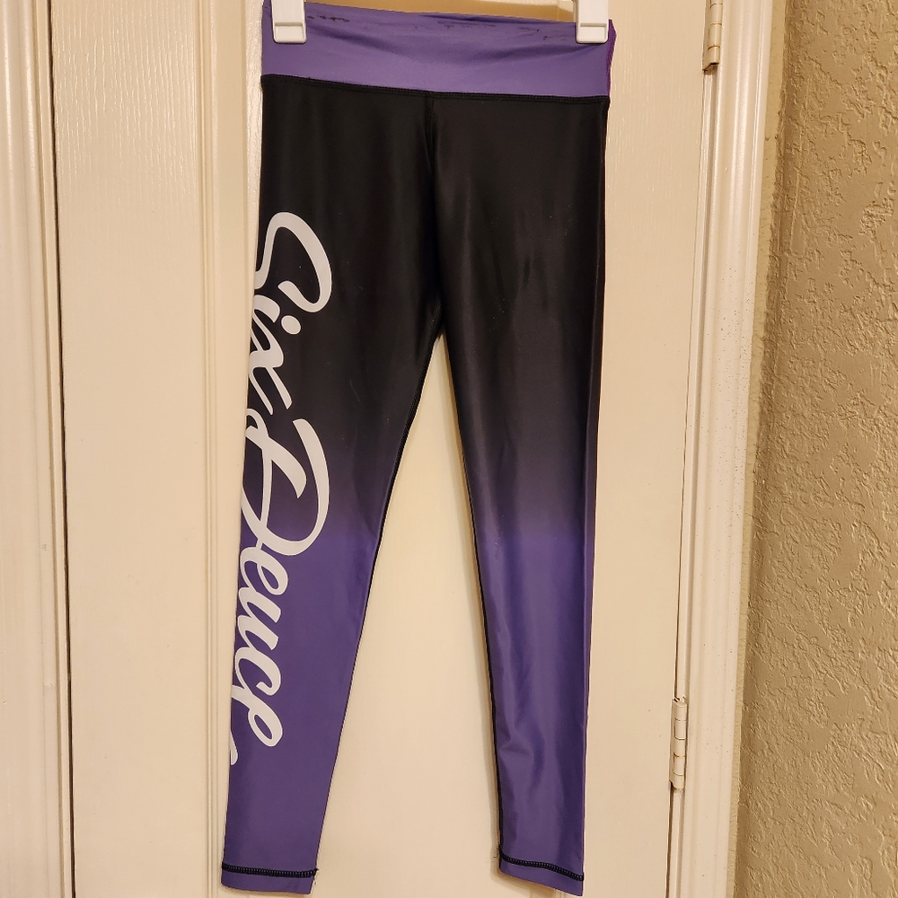Purple and Black Six Deuce Leggings Small